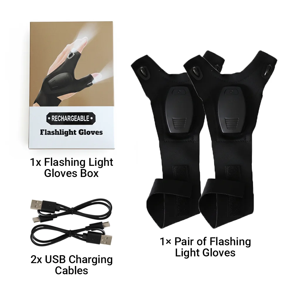 TuneShade LED Gloves package